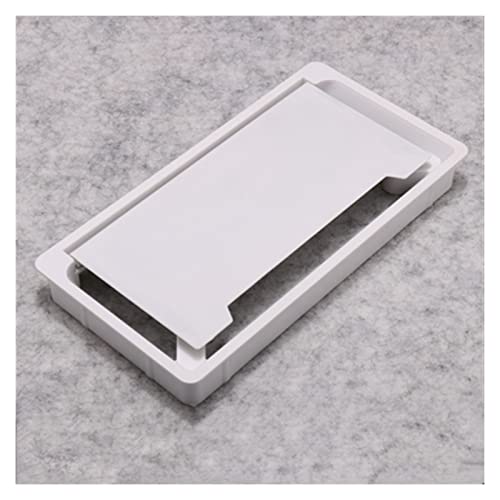 ZONSHJDKR Desktop-Dichtung ABS-Kabellochabdeckungen Basis Rechteckiger Tisch Kabelauslass Computertisch Tülle Drahtschutz Organizer Möbelbeschläge(White) von ZONSHJDKR