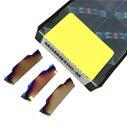 ZONSHJDKR Drehwendeplatten 10 STÜCKE MGMN200 MGMN300 MGMN400 Einstechwerkzeug Hartmetalleinsatz aus Edelstahl Drehwerkzeug Metalldrehwerkzeug(MGMN400) von ZONSHJDKR