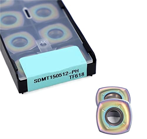 ZONSHJDKR Drehwendeplatten 10 stücke SDMT150512 PH TF618 Fräseinsätze Hartmetall-drehwerkzeug CNC-Drehmaschine Cutter Werkzeuge for Edelstahl ZONSHJDKR Drehwendeplatten 10 stücke SDMT150512 PH TF618 Fräseinsätze Hartmetall-drehwerkzeug CNC-Drehmaschine Cutter Werkzeuge for Edelstahl von ZONSHJDKR
