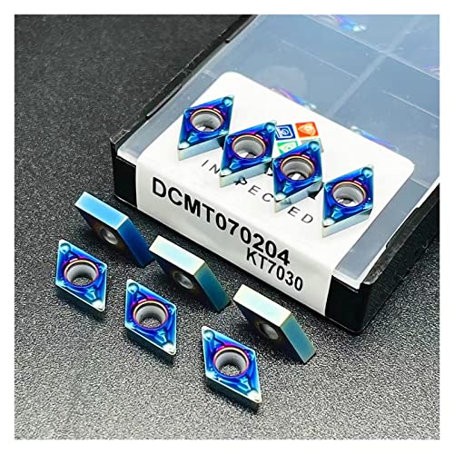 ZONSHJDKR Drehwendeplatten DCMT070204 DCMT070208 Hochpräzises Fräsen von Metalldrehwerkzeugen Allgemeines Drehwerkzeug CNC-Teile Hartmetallwerkzeug(DCMT070204 KT7030) von ZONSHJDKR