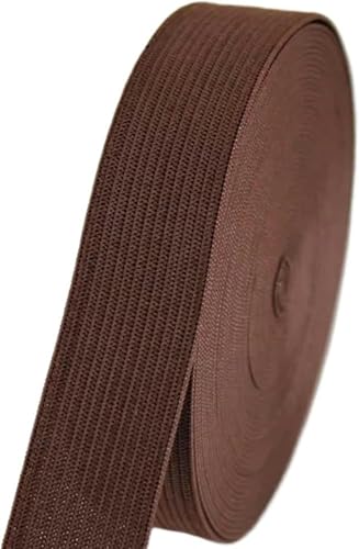 ZONSHJDKR Nähzubehör 1/2/5 Meter farbiges Gummiband, hochelastisches, Nähhandwerk for Heimspitzendekoration, Kleidungszubehör, 2, Rot(Coffee,1meter) von ZONSHJDKR