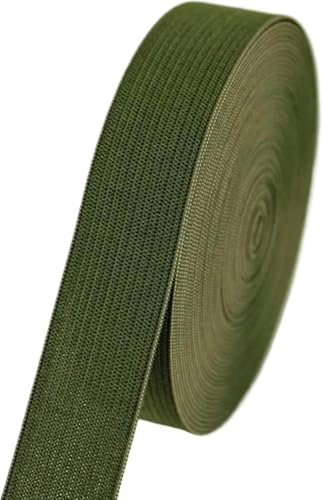 ZONSHJDKR Nähzubehör 1/2/5 Meter farbiges Gummiband, hochelastisches, Nähhandwerk for Heimspitzendekoration, Kleidungszubehör, 2, Rot(Deep Green,5meters) von ZONSHJDKR