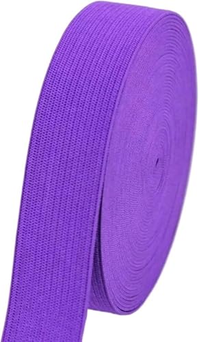 ZONSHJDKR Nähzubehör 1/2/5 Meter farbiges Gummiband, hochelastisches, Nähhandwerk for Heimspitzendekoration, Kleidungszubehör, 2, Rot(Deep Purple,1meter) von ZONSHJDKR