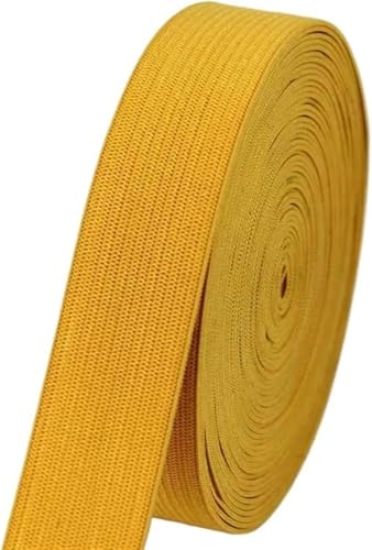 ZONSHJDKR Nähzubehör 1/2/5 Meter farbiges Gummiband, hochelastisches, Nähhandwerk for Heimspitzendekoration, Kleidungszubehör, 2, Rot(Earth Yellow,1meter) von ZONSHJDKR