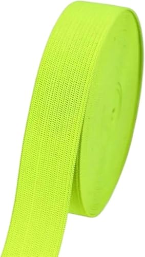 ZONSHJDKR Nähzubehör 1/2/5 Meter farbiges Gummiband, hochelastisches, Nähhandwerk for Heimspitzendekoration, Kleidungszubehör, 2, Rot(Fluorescent Green,2meters) von ZONSHJDKR