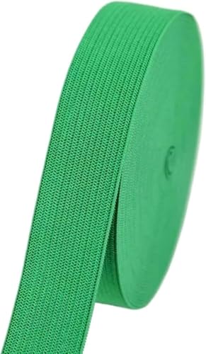 ZONSHJDKR Nähzubehör 1/2/5 Meter farbiges Gummiband, hochelastisches, Nähhandwerk for Heimspitzendekoration, Kleidungszubehör, 2, Rot(Grass Green,2meters) von ZONSHJDKR