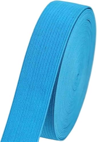 ZONSHJDKR Nähzubehör 1/2/5 Meter farbiges Gummiband, hochelastisches, Nähhandwerk for Heimspitzendekoration, Kleidungszubehör, 2, Rot(Lake Blue,1meter) von ZONSHJDKR