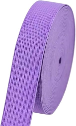 ZONSHJDKR Nähzubehör 1/2/5 Meter farbiges Gummiband, hochelastisches, Nähhandwerk for Heimspitzendekoration, Kleidungszubehör, 2, Rot(Light Purple,2meters) von ZONSHJDKR