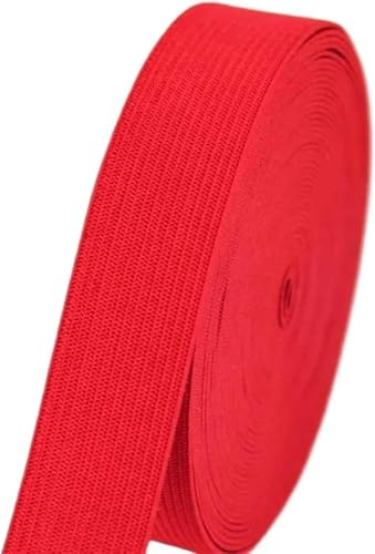 ZONSHJDKR Nähzubehör 1/2/5 Meter farbiges Gummiband, hochelastisches, Nähhandwerk for Heimspitzendekoration, Kleidungszubehör, 2, Rot(Red,2meters) von ZONSHJDKR