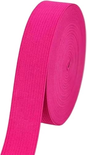 ZONSHJDKR Nähzubehör 1/2/5 Meter farbiges Gummiband, hochelastisches, Nähhandwerk for Heimspitzendekoration, Kleidungszubehör, 2, Rot(Rose Red,1meter) von ZONSHJDKR