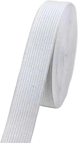 ZONSHJDKR Nähzubehör 1/2/5 Meter farbiges Gummiband, hochelastisches, Nähhandwerk for Heimspitzendekoration, Kleidungszubehör, 2, Rot(White,1meter) von ZONSHJDKR