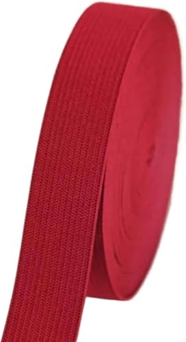 ZONSHJDKR Nähzubehör 1/2/5 Meter farbiges Gummiband, hochelastisches, Nähhandwerk for Heimspitzendekoration, Kleidungszubehör, 2, Rot(Wine Red,1meter) von ZONSHJDKR