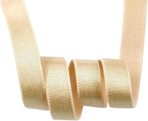 ZONSHJDKR Nähzubehör 10/20/50 Meter 10 mm Nylon-Gummibänder for Unterwäsche-BH-Träger Gummiband Schultergurt DIY Kleidungsdekor Nähzubehör-20 Meter_10 MM-Rot(Beige,50METERS-10MM) von ZONSHJDKR