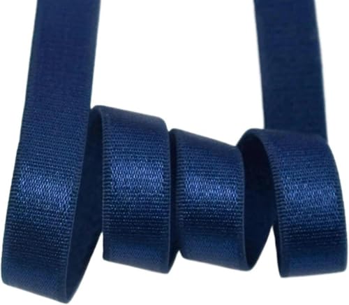 ZONSHJDKR Nähzubehör 10/20/50 Meter 10 mm Nylon-Gummibänder for Unterwäsche-BH-Träger Gummiband Schultergurt DIY Kleidungsdekor Nähzubehör-20 Meter_10 MM-Rot(Dark Blue,50METERS-10MM) von ZONSHJDKR