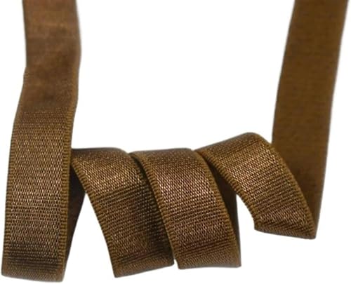 ZONSHJDKR Nähzubehör 10/20/50 Meter 10 mm Nylon-Gummibänder for Unterwäsche-BH-Träger Gummiband Schultergurt DIY Kleidungsdekor Nähzubehör-20 Meter_10 MM-Rot(Darkcoffee,50METERS-10MM) von ZONSHJDKR
