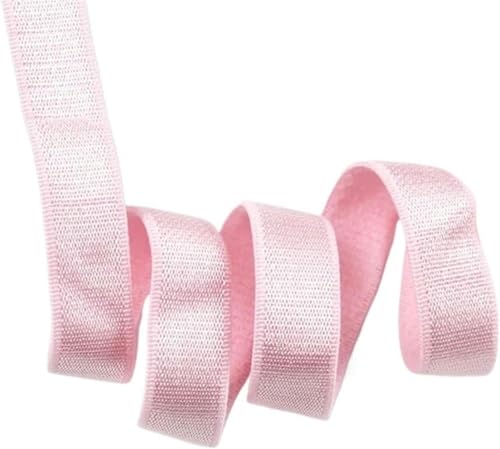 ZONSHJDKR Nähzubehör 10/20/50 Meter 10 mm Nylon-Gummibänder for Unterwäsche-BH-Träger Gummiband Schultergurt DIY Kleidungsdekor Nähzubehör-20 Meter_10 MM-Rot(Pink,50METERS-10MM) von ZONSHJDKR