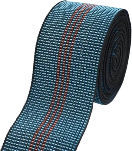 ZONSHJDKR Nähzubehör 2/5/10 Meter 5 cm Gummiband for Nähen von Sofa-Rückenlehnenkissen, Gummibänder, DIY-Möbelrenovierungsattribute - 2 Meter_50 MM Schwarz(Blue-red,10METERS-50MM) von ZONSHJDKR
