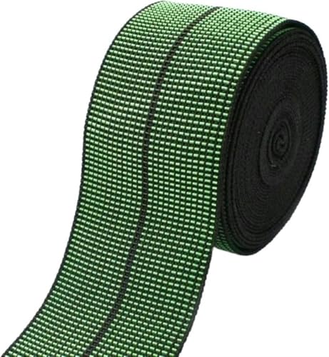 ZONSHJDKR Nähzubehör 2/5/10 Meter 5 cm Gummiband for Nähen von Sofa-Rückenlehnenkissen, Gummibänder, DIY-Möbelrenovierungsattribute - 2 Meter_50 MM Schwarz(Green-black1,10METERS-50MM) von ZONSHJDKR