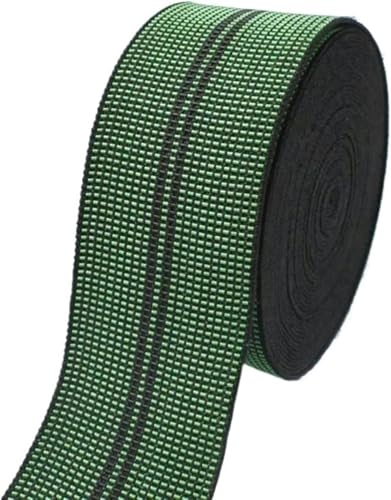 ZONSHJDKR Nähzubehör 2/5/10 Meter 5 cm Gummiband for Nähen von Sofa-Rückenlehnenkissen, Gummibänder, DIY-Möbelrenovierungsattribute - 2 Meter_50 MM Schwarz(Green-black2,5METERS-50MM) von ZONSHJDKR