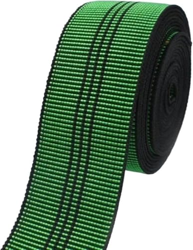 ZONSHJDKR Nähzubehör 2/5/10 Meter 5 cm Gummiband for Nähen von Sofa-Rückenlehnenkissen, Gummibänder, DIY-Möbelrenovierungsattribute - 2 Meter_50 MM Schwarz(Green-black3,10METERS-50MM) von ZONSHJDKR