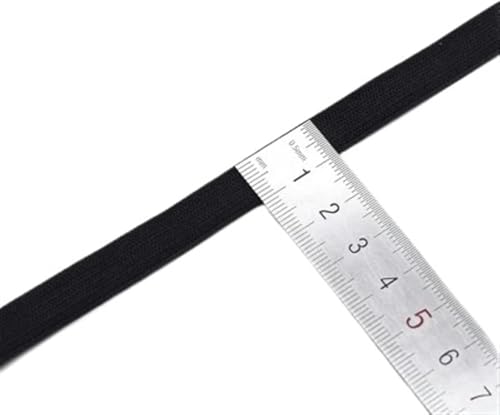 ZONSHJDKR Nähzubehör 5 Meter elastisches Nähband, stark dehnbar, hochelastisch, gestrickt, Band for Nähen von Hosenbund, elastisch, weiß/schwarz, 10–60 mm, 25, weiß(10mm Black 5meter) von ZONSHJDKR