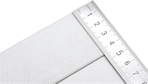 ZONSHJDKR Nähzubehör 5 Meter elastisches Nähband, stark dehnbar, hochelastisch, gestrickt, Band for Nähen von Hosenbund, elastisch, weiß/schwarz, 10–60 mm, 25, weiß(45mm White 5meter) von ZONSHJDKR