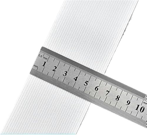 ZONSHJDKR Nähzubehör 5 Meter elastisches Nähband, stark dehnbar, hochelastisch, gestrickt, Band for Nähen von Hosenbund, elastisch, weiß/schwarz, 10–60 mm, 25, weiß(60mm White 5meter) von ZONSHJDKR