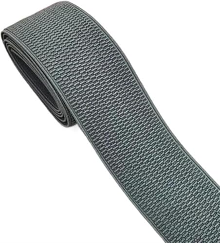 ZONSHJDKR Nähzubehör 5 cm Maiskörner-Gummibänder, Mehrfarbig, Nylon, Enger Gürtel, Hüftgürtel, Taillengummiband, DIY-Nähen, Kleidungszubehör, 1 Meter, Rot(Dark Gray) von ZONSHJDKR