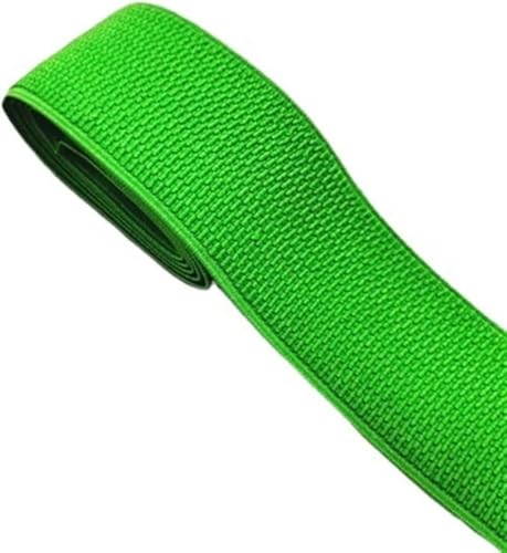 ZONSHJDKR Nähzubehör 5 cm Maiskörner-Gummibänder, Mehrfarbig, Nylon, Enger Gürtel, Hüftgürtel, Taillengummiband, DIY-Nähen, Kleidungszubehör, 1 Meter, Rot(Green2) von ZONSHJDKR