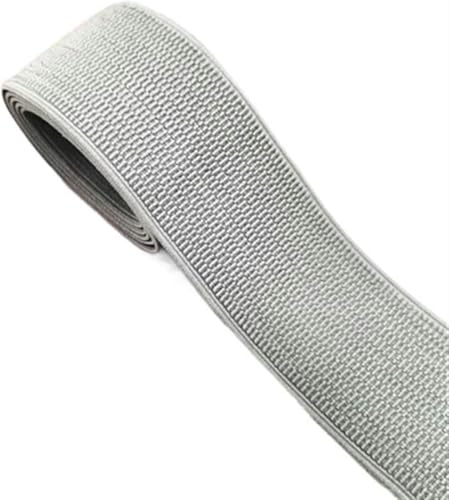 ZONSHJDKR Nähzubehör 5 cm Maiskörner-Gummibänder, Mehrfarbig, Nylon, Enger Gürtel, Hüftgürtel, Taillengummiband, DIY-Nähen, Kleidungszubehör, 1 Meter, Rot(Light Gary) von ZONSHJDKR