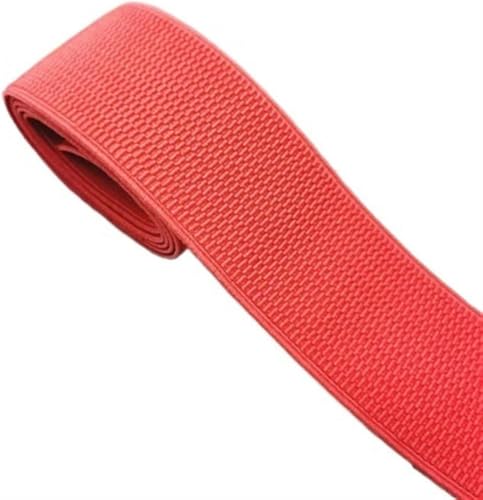 ZONSHJDKR Nähzubehör 5 cm Maiskörner-Gummibänder, Mehrfarbig, Nylon, Enger Gürtel, Hüftgürtel, Taillengummiband, DIY-Nähen, Kleidungszubehör, 1 Meter, Rot(Red2) von ZONSHJDKR