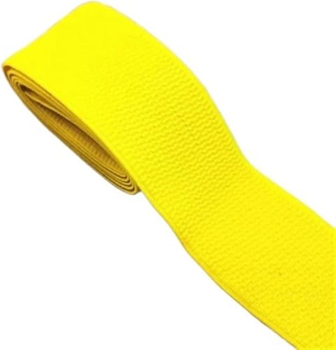 ZONSHJDKR Nähzubehör 5 cm Maiskörner-Gummibänder, Mehrfarbig, Nylon, Enger Gürtel, Hüftgürtel, Taillengummiband, DIY-Nähen, Kleidungszubehör, 1 Meter, Rot(Yellow) von ZONSHJDKR