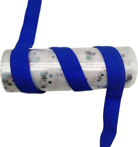ZONSHJDKR Nähzubehör 5 m farbiges Kantengummiband, hohe Elastizität, doppelt gefaltetes Gummiband, Heimdekoration, Nähgürtel, Bekleidungszubehör, 2 cm, Rot(Blue 2cm 5m) von ZONSHJDKR