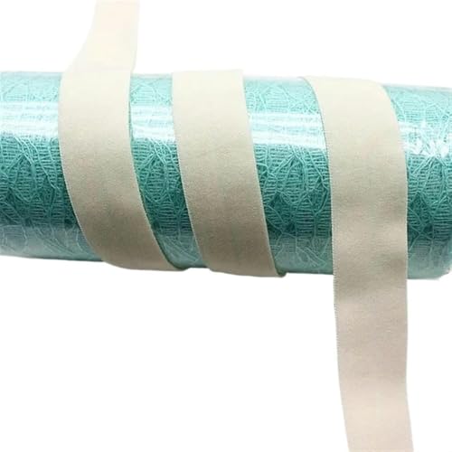 ZONSHJDKR Nähzubehör 5 m farbiges Kantengummiband, hohe Elastizität, doppelt gefaltetes Gummiband, Heimdekoration, Nähgürtel, Bekleidungszubehör, 2 cm, Rot(Khak 2cm 5m) von ZONSHJDKR