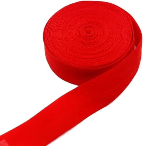 ZONSHJDKR Nähzubehör 5 m farbiges Kantengummiband, hohe Elastizität, doppelt gefaltetes Gummiband, Heimdekoration, Nähgürtel, Bekleidungszubehör, 2 cm, Rot(Red 2cm 5m) von ZONSHJDKR
