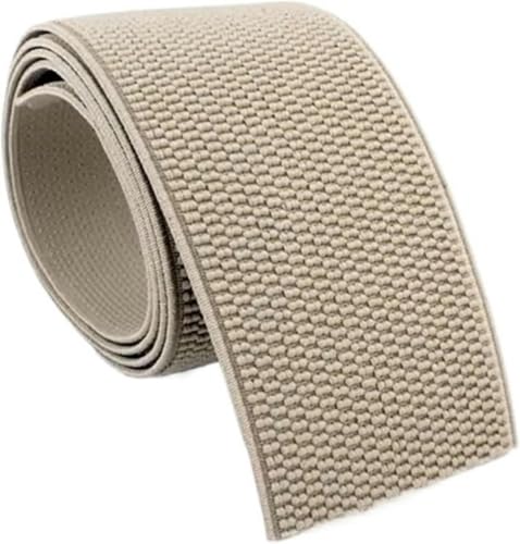 ZONSHJDKR Nähzubehör 6 cm breite Hosenrockgürtelfarbe Gummiband Twill-Gummiband Latex-Gummiband Gummiband-1M_60MM-Rot(Khaki 02) von ZONSHJDKR