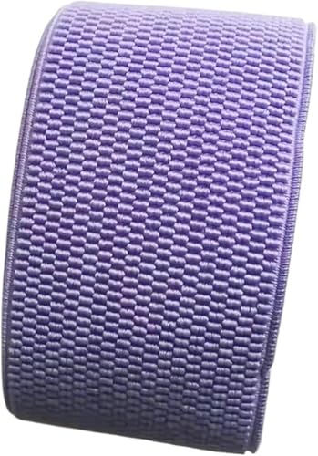 ZONSHJDKR Nähzubehör 6 cm breite Hosenrockgürtelfarbe Gummiband Twill-Gummiband Latex-Gummiband Gummiband-1M_60MM-Rot(Light Purple) von ZONSHJDKR