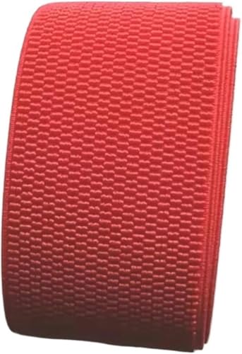 ZONSHJDKR Nähzubehör 6 cm breite Hosenrockgürtelfarbe Gummiband Twill-Gummiband Latex-Gummiband Gummiband-1M_60MM-Rot(Pink) von ZONSHJDKR