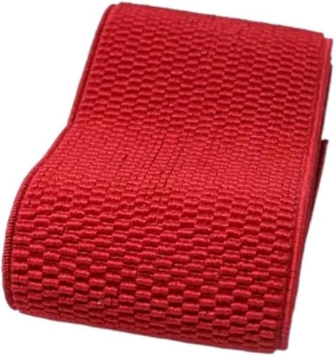 ZONSHJDKR Nähzubehör 6 cm breite Hosenrockgürtelfarbe Gummiband Twill-Gummiband Latex-Gummiband Gummiband-1M_60MM-Rot(Red) von ZONSHJDKR