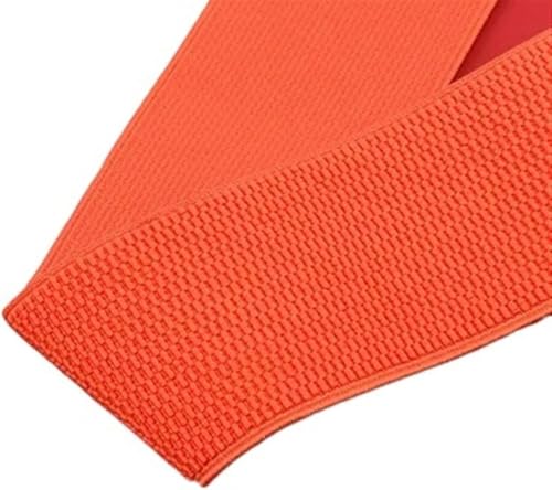 ZONSHJDKR Nähzubehör 6 cm elastischer Maiskorngürtel, lockerer, Enger Gürtel, Taillengürtel, 2 m, 60 mm, Schwarz(Orange) von ZONSHJDKR