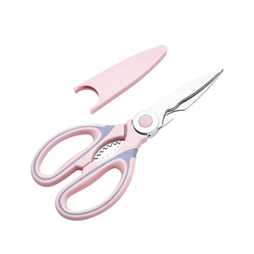 ZONSHJDKR Schere Haushaltsschere Küchenwerkzeugschere Hühnerknochenschere Multifunktionale Fleischschere aus Edelstahl(Pink) von ZONSHJDKR