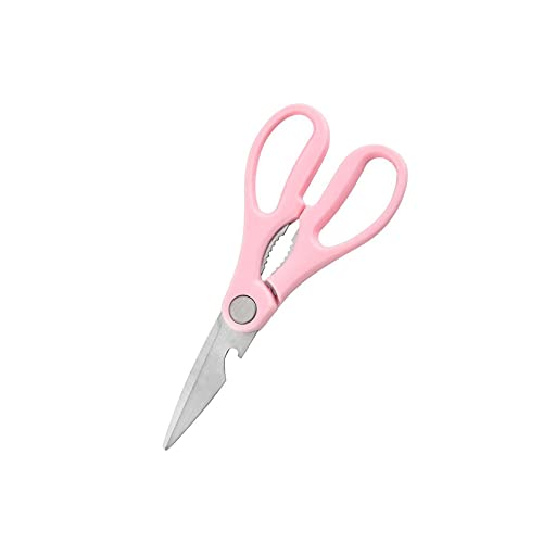 ZONSHJDKR Schere Salatschere, Edelstahl, multifunktionale Hühnerknochenschere, Fischschere, Küchenschere(Pink) von ZONSHJDKR