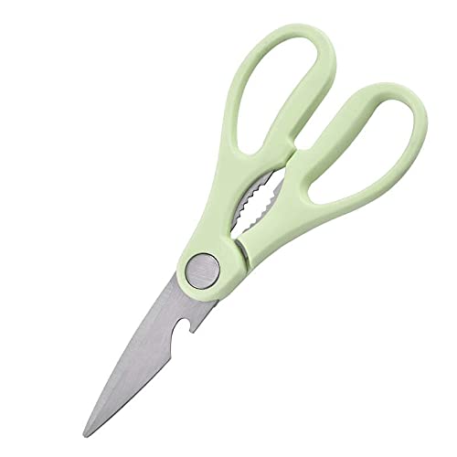 ZONSHJDKR Schere Salatschere Edelstahl, multifunktionale Hühnerknochenschere, Fischschere, Küchenschere, Walnussschere(Blue) von ZONSHJDKR