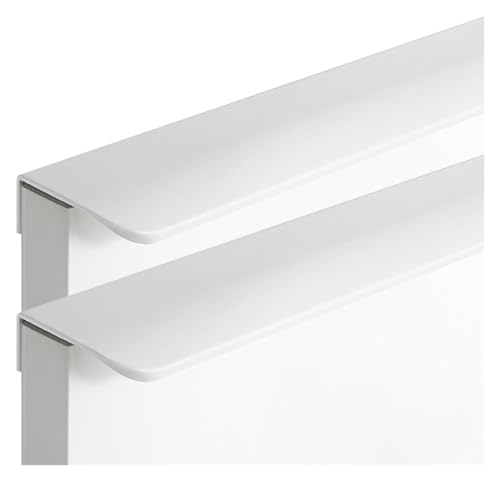 ZONSHJDKR Schrankgriff Weiße Schubladengriffe aus Aluminium, Küchenschrankgriffe, unsichtbare Kleiderschranktürgriffe, Möbelgriffe aus Metall, 2 Stück(Length 400mm) von ZONSHJDKR