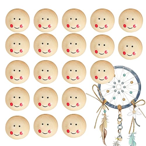 ZONTO Holzperlen für Bastelarbeiten, natürliche Holzperlen für Bastelarbeiten, Bastelzubehör für Kleidung, Lesezeichen, Stirnbänder, Halsketten, Armbänder und Knöpfe von ZONTO
