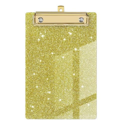 ZONTO Niedliches Klemmbrett mit Glitzer, leicht, langlebig, schön, dekorativ, Briefgröße A4, mit goldenem Clip, für Zubehör und Schreibtischzubehör ZONTO Niedliches Klemmbrett mit Glitzer, leicht, langlebig, schön, dekorativ, Briefgröße A4, mit goldenem Clip, für Zubehör und Schreibtischzubehör von ZONTO