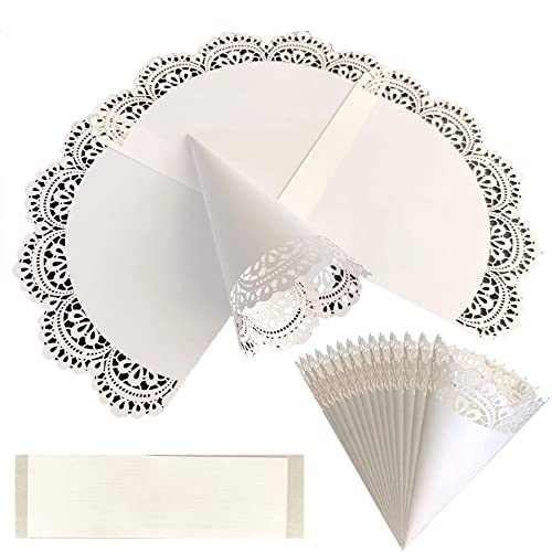 ZOOMPIL 50St Spitze Papier Hochzeit Konfetti Kegel, Party Papierkegel, Kegel für Verpackung Konfetti Blütenblätter Candy Schokoladen Hochzeit Partydekoration ZOOMPIL 50St Spitze Papier Hochzeit Konfetti Kegel, Party Papierkegel, Kegel für Verpackung Konfetti Blütenblätter Candy Schokoladen Hochzeit Partydekoration von ZOOMPIL
