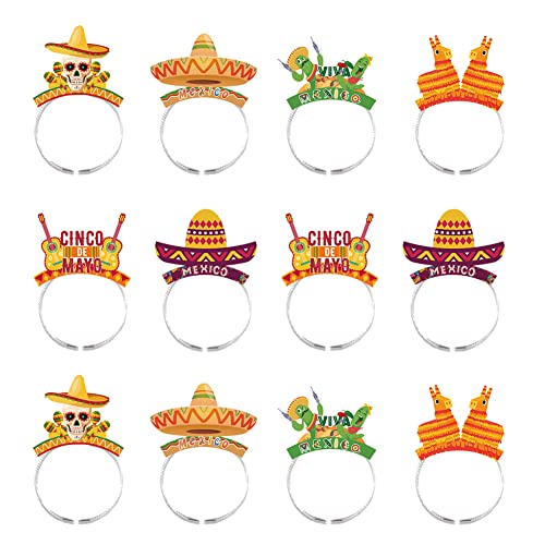 ZOOMPIL Cinco de Mayo Sombrero Stirnband, 12 Stück Partyhüte Mexikanisches Stirnband Deko, für Mexikanische Fiesta Karneval Festivals Party Supplies ZOOMPIL Cinco de Mayo Sombrero Stirnband, 12 Stück Partyhüte Mexikanisches Stirnband Deko, für Mexikanische Fiesta Karneval Festivals Party Supplies von ZOOMPIL