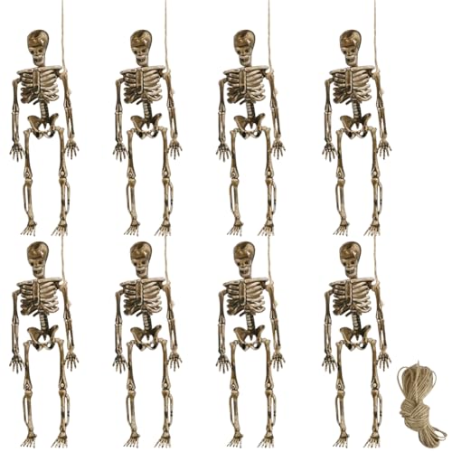 ZOOMPIL Halloween Mini Skelett Dekorationen, Hängende Skelett-Dekorationen, Kleine Skelette, für Halloween-Requisiten, gruselige Party-Dekoration, 8 Packungen ZOOMPIL Halloween Mini Skelett Dekorationen, Hängende Skelett-Dekorationen, Kleine Skelette, für Halloween-Requisiten, gruselige Party-Dekoration, 8 Packungen von ZOOMPIL