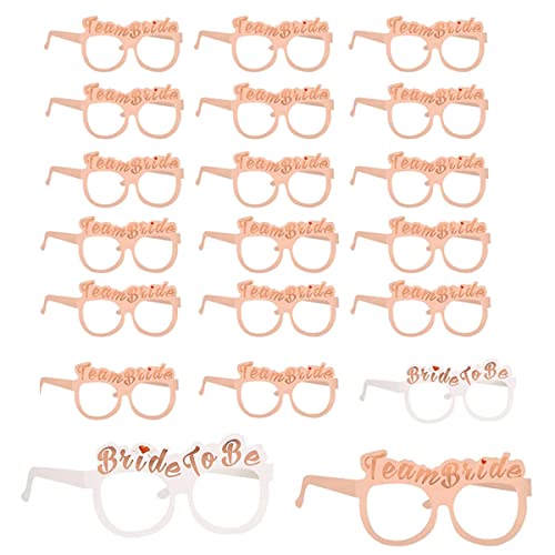 ZOOMPIL JGA Brille Team Braut, 2 Paar Weiß Bride to Be Brille + 18 Paar Champagner Team Bride Brille, JGA deko Accessoires, JGA Partybrillen für Hochzeitsfeier Wedding Party ZOOMPIL JGA Brille Team Braut, 2 Paar Weiß Bride to Be Brille + 18 Paar Champagner Team Bride Brille, JGA deko Accessoires, JGA Partybrillen für Hochzeitsfeier Wedding Party von ZOOMPIL